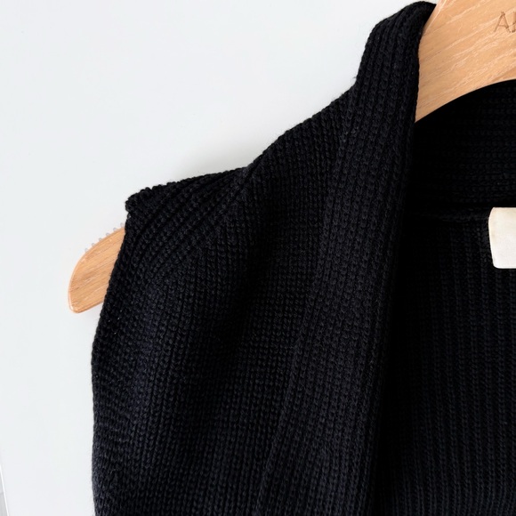 Aritzia Wilfred Olivie Merino Wool Long Vest Cardigan Black XXS - Picture 8 of 14